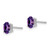 Image of 7mm 14k White Gold 6x4mm Oval Amethyst Checker Earrings