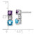 Image of 12mm 14k White Gold Amethyst/Blue Topaz/Diamond Earrings