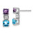 Image of 12mm 14k White Gold Amethyst/Blue Topaz/Diamond Earrings