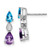 Image of 15.7mm 14k White Gold Blue Topaz/Amethyst/Diamond Earrings