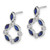 Image of 17.2mm 14k White Gold Sapphire and Diamond Dangle Earrings