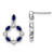 Image of 17.2mm 14k White Gold Sapphire and Diamond Dangle Earrings