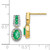 Image of 17mm 14K Yellow Gold 1/3ctw Diamond and Emerald Earrings
