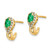 Image of 14mm 14K Yellow Gold 1/8ctw Diamond and Emerald Earrings