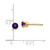 Image of 4mm 14K Yellow Gold 4mm February/Amethyst Post Earrings