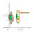 Image of 13mm 10k Yellow Gold 1/15ctw Diamond and Emerald Earrings