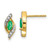 Image of 13mm 10k Yellow Gold 1/15ctw Diamond and Emerald Earrings