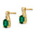 Image of 10k Yellow Gold Created Emerald and Diamond Earrings