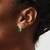 Image of 10k Yellow Gold Created Emerald and Diamond Earrings