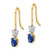 Image of 29mm 14k Two-tone Gold Diamond and Oval Sapphire Earrings