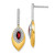 Image of 28.25mm 14k Two-tone Gold Garnet and Diamond Dangle Earrings