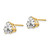 Image of 9mm 14K Yellow Gold 8mm Trillion Cubic Zirconia Earrings