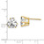 Image of 9mm 14K Yellow Gold 8mm Trillion Cubic Zirconia Earrings