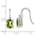 Image of 22mm Sterling Silver Rhodium-plated Peridot Wire Earrings