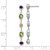 Image of 38.6mm 14k White Gold Garnet/Peridot/Citrine Dangle Earrings