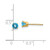 Image of 4mm 14K Yellow Gold 4mm December/Blue Topaz Post Earrings
