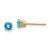 Image of 4mm 14K Yellow Gold 4mm December/Blue Topaz Post Earrings