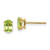 Image of 6mm 14K Yellow Gold 6x4 Oval August/Peridot Post Earrings