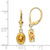 Image of 27mm 14K Yellow Gold 8x6mm Oval Citrine Leverback Earrings