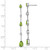 Image of 51.3mm 14k White Gold Peridot and White Topaz Dangle Earrings