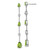 Image of 51.3mm 14k White Gold Peridot and White Topaz Dangle Earrings