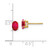 Image of 6mm 14K Yellow Gold 6mm x 4mm Ruby Oval Post Stud Earrings