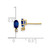 Image of 7mm 14K Yellow Gold Diamond & Sapphire Birthstone Earrings