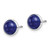 Image of 8.48mm Sterling Silver Rhodium-plated 7mm Lapis Post Earrings