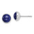 Image of 8.48mm Sterling Silver Rhodium-plated 7mm Lapis Post Earrings