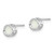 Image of 4mm 14k White Gold 4mm Oval Bezel October/Opal Post Earrings