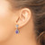 Image of 24mm 14k White Gold Diamond/Pear Amethyst Front/Back Earrings