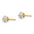Image of 5mm 14K Yellow Gold 4mm Princess Cut Cubic Zirconia Earrings