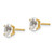 Image of 6mm 14K Yellow Gold 6x4 Oval April/White Topaz Post Earrings