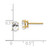 Image of 6mm 14K Yellow Gold 6x4 Oval April/White Topaz Post Earrings
