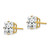 Image of 9mm 14K Yellow Gold 8mm Princess Cut Cubic Zirconia Earrings