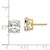 Image of 9mm 14K Yellow Gold 8mm Princess Cut Cubic Zirconia Earrings