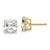 Image of 9mm 14K Yellow Gold 8mm Princess Cut Cubic Zirconia Earrings