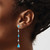 Image of 51.3mm 14k White Gold Blue Topaz and White Topaz Dangle Earrings
