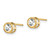 Image of 4mm 14K Yellow Gold 4mm Bezel April/White Topaz Post Earrings