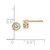 Image of 4mm 14K Yellow Gold 4mm Bezel April/White Topaz Post Earrings