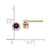 Image of 4mm 14K Yellow Gold 4mm Bezel February/Amethyst Post Earrings