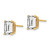 Image of 9mm 14K Yellow Gold 8x6mm Radiant Cut Cubic Zirconia Earrings