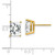 Image of 9mm 14K Yellow Gold 8x6mm Radiant Cut Cubic Zirconia Earrings
