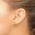 Image of 13mm 14K Yellow Gold Checkerboard Peridot and Diamond Earrings