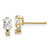 Image of 7mm 14K Yellow Gold Diamond & White Topaz Birthstone Earrings