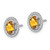 Image of 9.6mm Sterling Silver Rhodium-plated Citrine Oval Post Earrings