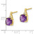 Image of 13mm 10k Yellow Gold Checkerboard Amethyst and Diamond Earrings