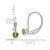 Image of 13mm 14k White Gold 4mm Round August/Peridot Leverback Earrings
