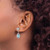 Image of 24mm 14k White Gold Diamond/Pear Blue Topaz Front/Back Earrings