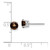 Image of 6mm 14k White Gold 5mm Round Checker-Cut Smoky Quartz Earrings